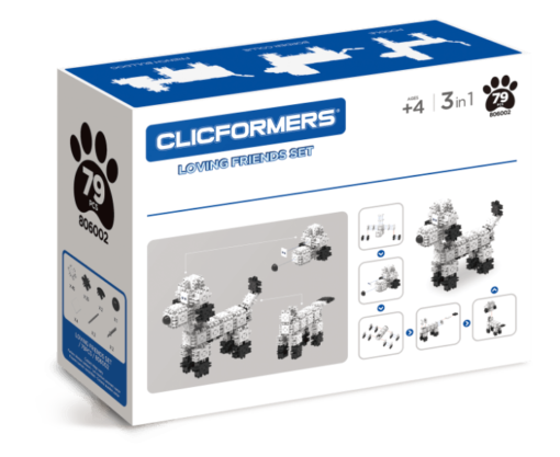 Set de construit Clicformers-Animale prietenoase, 79 piese - imagine 2