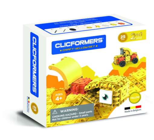 Set de construit Clicformers- Craft, galben