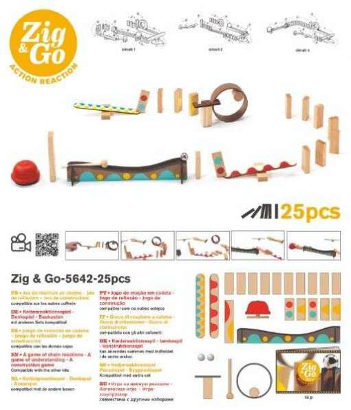 Zig & Go Djeco, set de constructie trasee, 25 piese - imagine 3