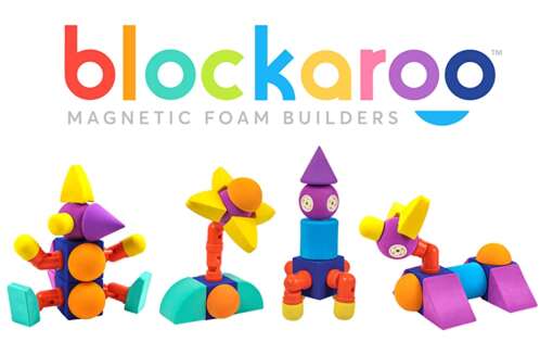 Set cuburi din spuma cu magnet Blockaroo, Castel 35 piese - imagine 5