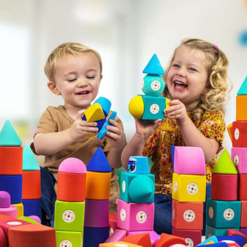 Set cuburi din spuma cu magnet Blockaroo, Castel 35 piese - imagine 4