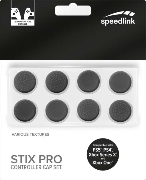 Set 8 capace protectie pentru controller consola PS5 / PS4 / Xbox, Speedlink, SL-460800-BK - imagine 3
