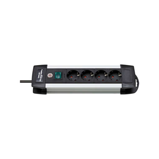 Prelungitor profesional din aluminiu Brennenstuhl, intrerupator, 4 prize, 1.8 m