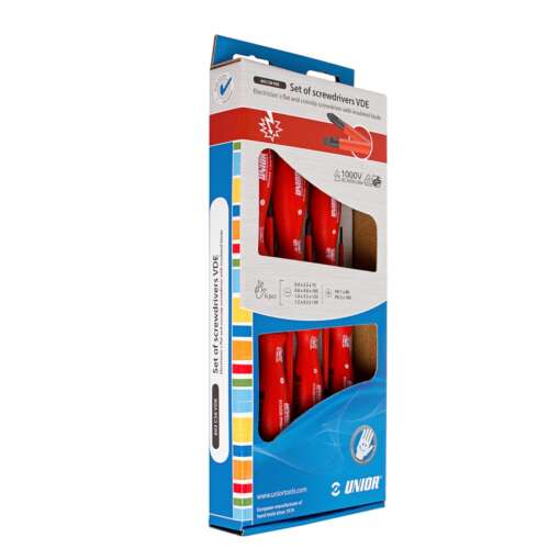 Set 6 surubelnite pentru electricieni Unior 603VDE profil drept