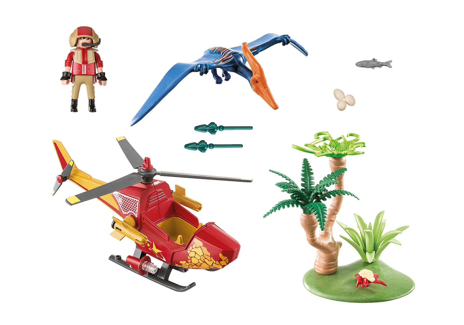 Figurine Playmobil PM9430 - Elicopter cercetas cu Pterodactylus - imagine 2