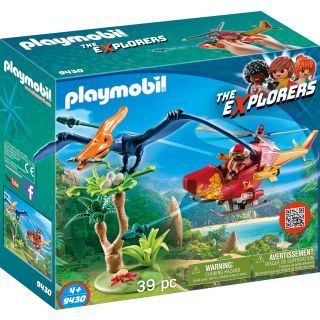 Figurine Playmobil PM9430 - Elicopter cercetas cu Pterodactylus