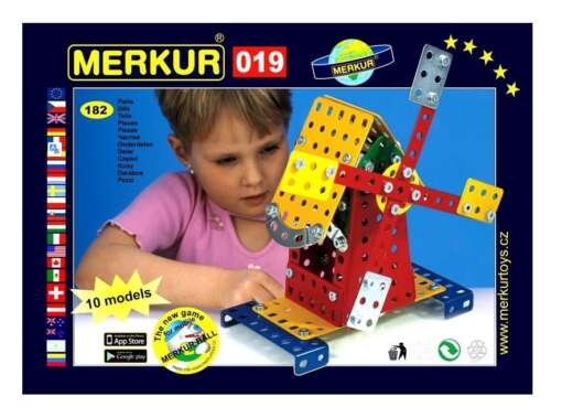 Set de constructie metalica MERKUR, moara de vant