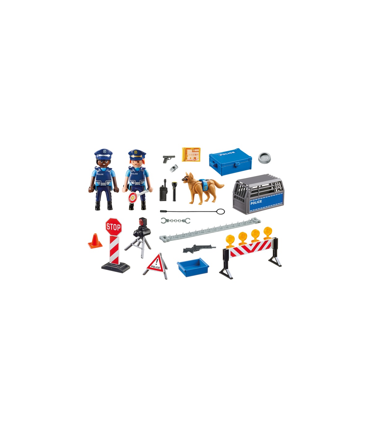 Figurine Playmobil City Action PM6924 ? Blocaj Rutier al Politie - imagine 2