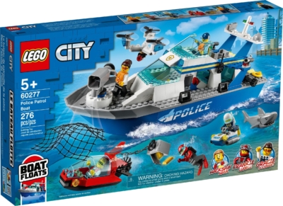 LEGO City 60277 - Barca de patrula a politiei