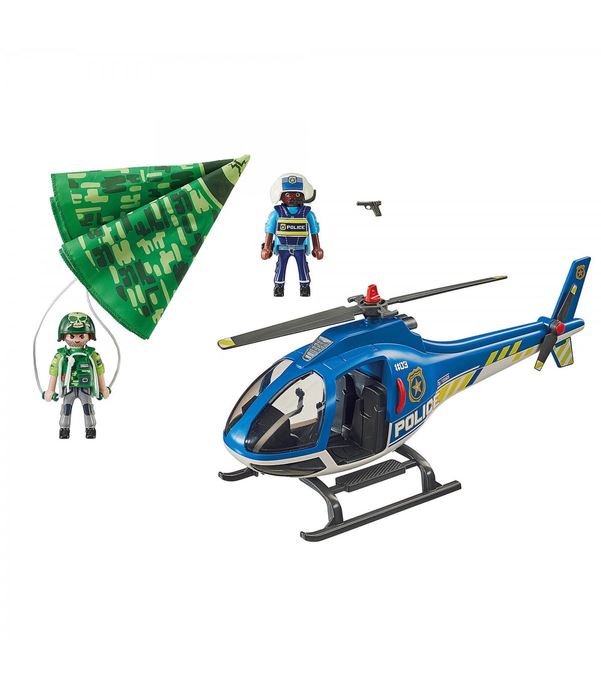 Figurine Playmobil City Action PM70569 ? Elicopter de Politie si Parasutist - imagine 2