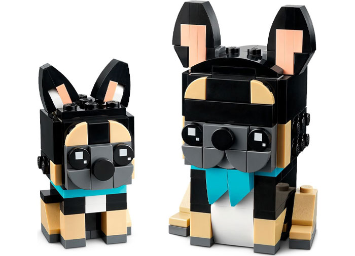 LEGO Brickheadz - Buldog francez 40544, 237 piese