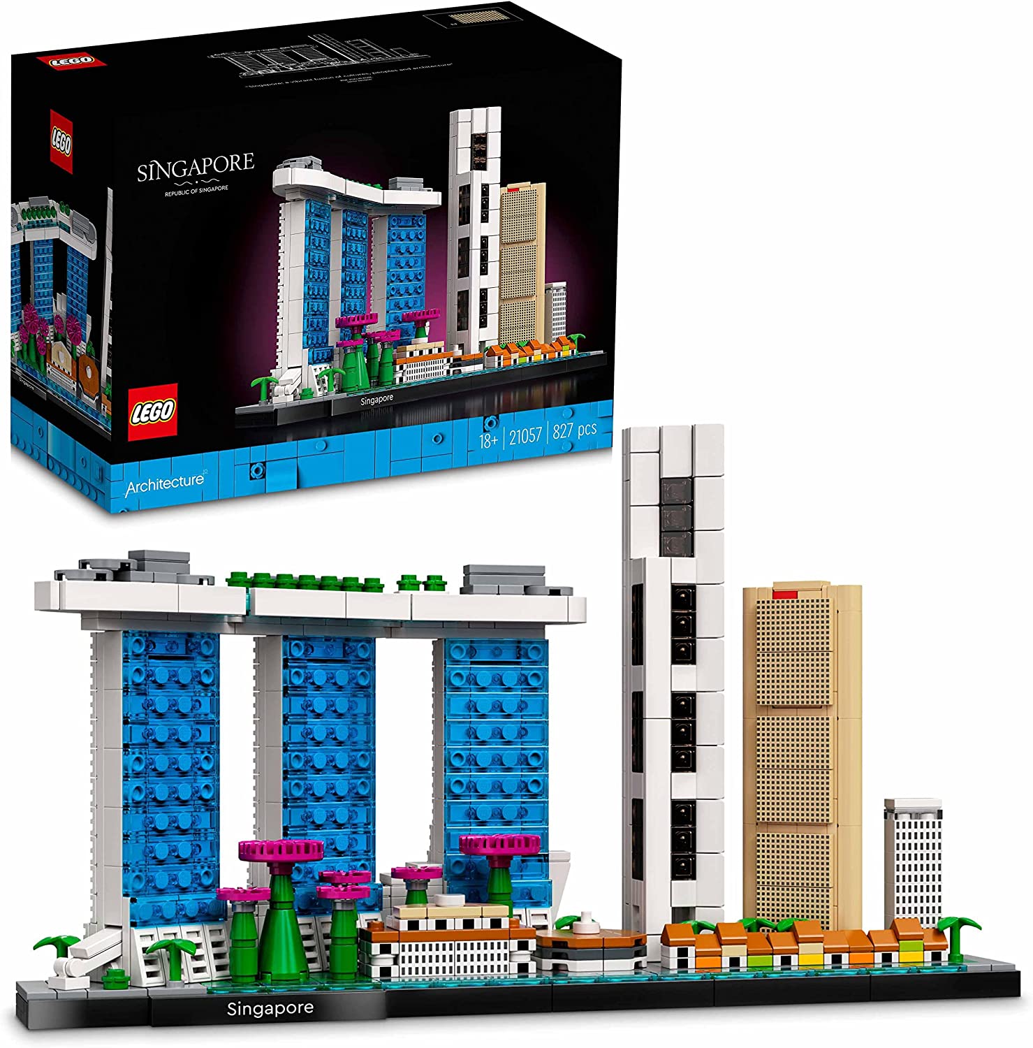 LEGO Architecture - Singapore 21057, 827 piese - imagine 2
