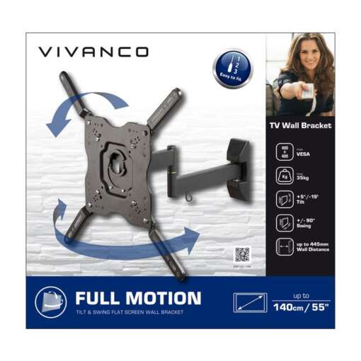 Suport profesional universal pentru TV, diagonale 22"-55", max 35 kg, Vivanco - imagine 2