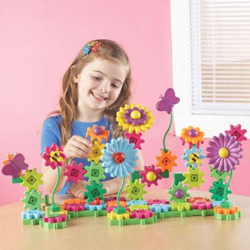 Set de constructie - Gears! Floral, Learning Resources, LER9214-D, 765023092141 - imagine 2