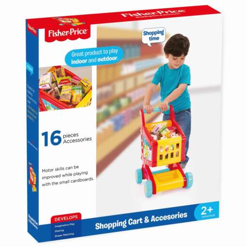 Carucior de cumparaturi cu accesorii, Fisher Price, FP1806, 8690089018069 - imagine 2
