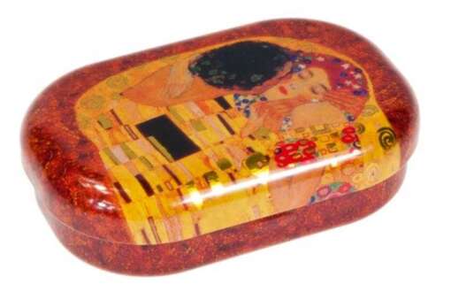 Cutie metalica pentru lentile de contact, Klimt The kiss