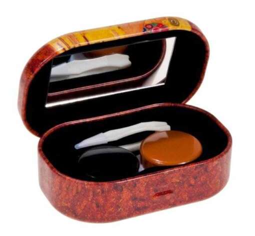 Cutie metalica pentru lentile de contact, Klimt The kiss - imagine 2