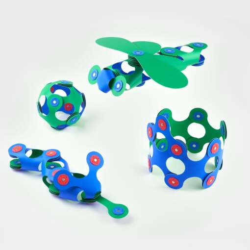 Set Clixo de construit cu magnet, Itsy pack Blue-Green 18 - imagine 5