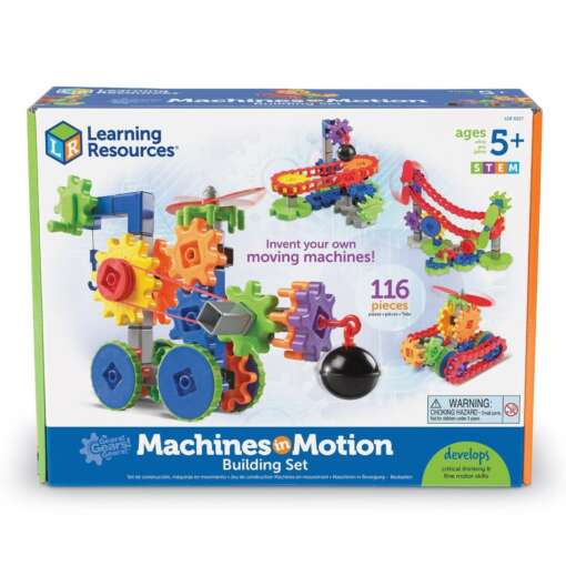 Set de constructie Gears! - Utilaje in miscare, Learning Resources, LER9227, 765023092271 - imagine 8