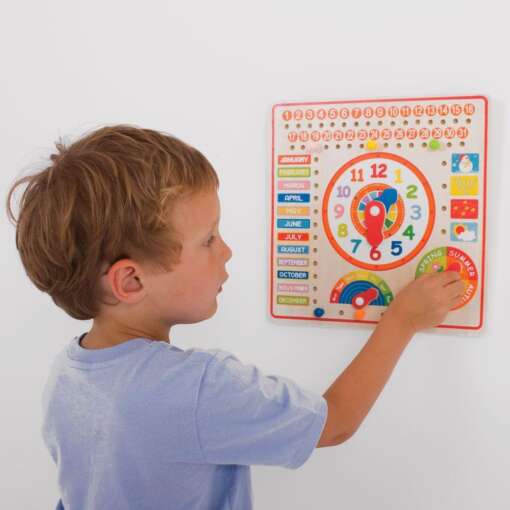 Calendar luni, zile, data si ora, BIGJIGS Toys, BJ526, 691621195260 - imagine 7