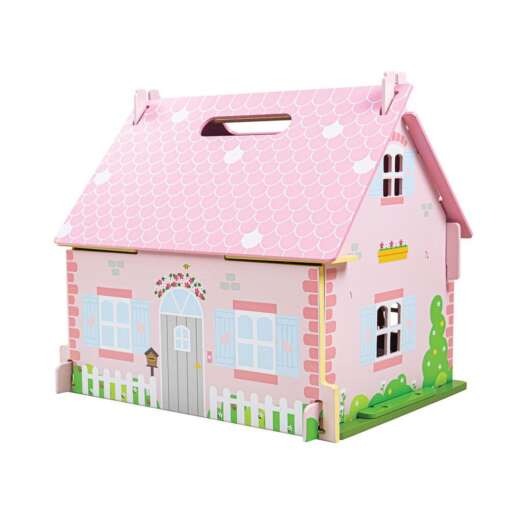 Casuta din lemn pentru papusi - Flowers, BIGJIGS Toys, JT123, 691621261231