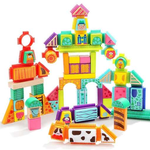 Set de constructie - Animalute de la ferma, Topbright, 120380, 6971325130199 - imagine 8