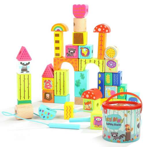 Set de constructie - Animalute din padure, Topbright, 120375, 6971325130380