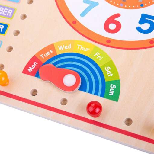 Calendar luni, zile, data si ora, BIGJIGS Toys, BJ526, 691621195260 - imagine 3