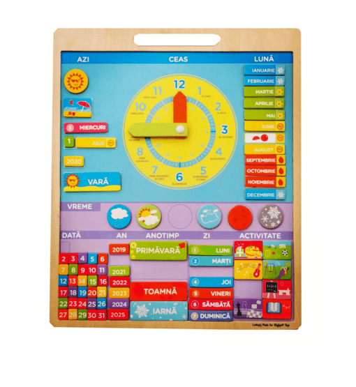 Calendar magnetic vremea - limba romana, BIGJIGS Toys, OEM023, 691621460238
