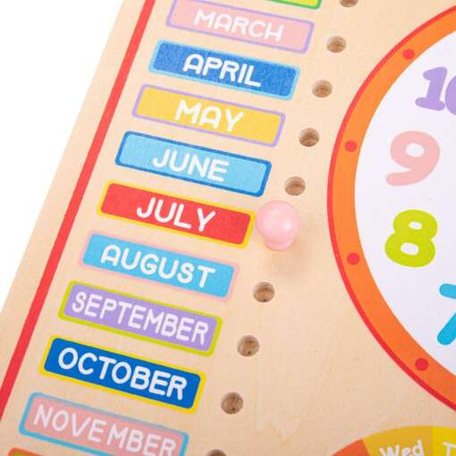 Calendar luni, zile, data si ora, BIGJIGS Toys, BJ526, 691621195260 - imagine 5