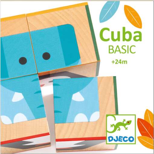 Jucarii Montessori Cuburi din lemn basic Djeco - imagine 2