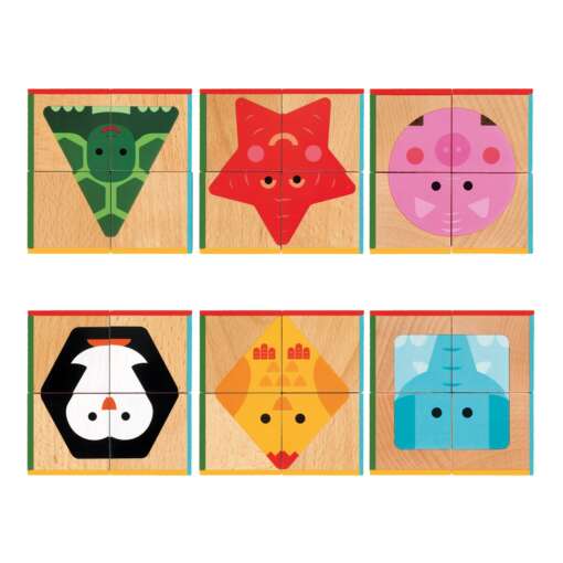 Jucarii Montessori Cuburi din lemn basic Djeco - imagine 3