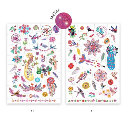 Tatuaje Djeco Pasari multicolore - imagine 3