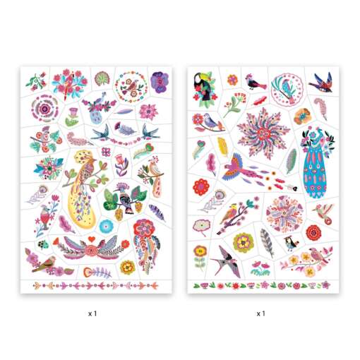 Tatuaje Djeco Pasari multicolore - imagine 2