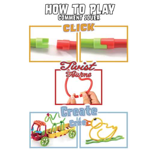 Set de construit cu magnet Spaghetteez 70 piese - imagine 4
