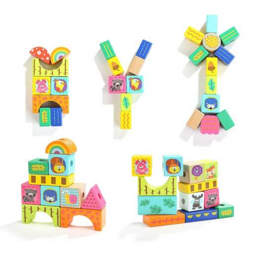 Set de constructie - Animalute din padure, Topbright, 120375, 6971325130380 - imagine 2