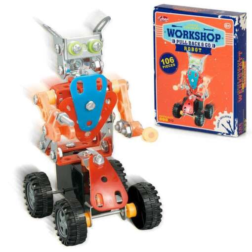 Set constructie - Robotel cu roti, TOBAR, T38281, 5038728144046 - imagine 2