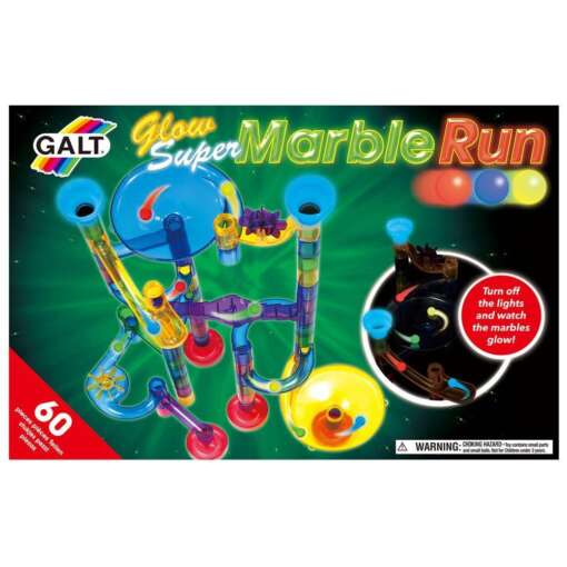 Super Marble Run - Set reflectorizant - 60 piese, Galt, 1004675, 5011979575449
