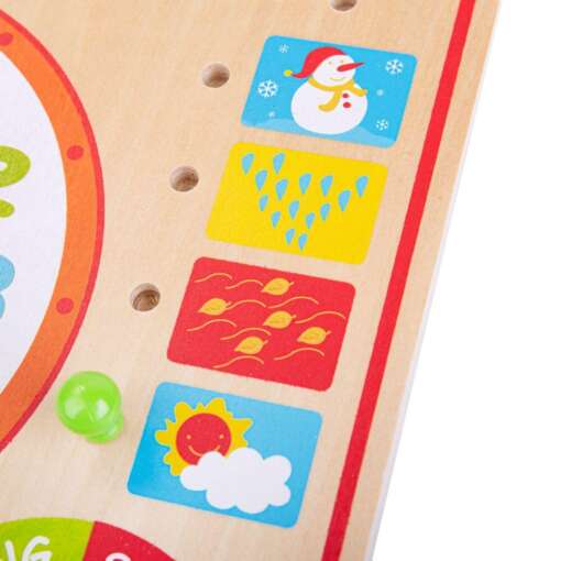 Calendar luni, zile, data si ora, BIGJIGS Toys, BJ526, 691621195260 - imagine 2