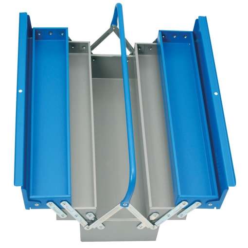 Cutie metalica pentru scule, rabatabila, cu 5 compartimente, 450 x 215 x 240 mm