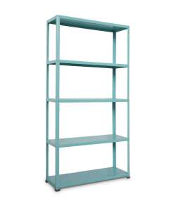 Raft metalic depozitare, Blue Ral 6027, 172 x 90 x 30 cm, bleu, 70 kg/polita
