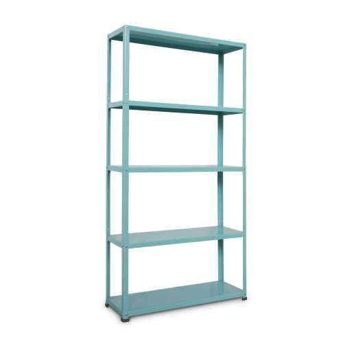 Raft metalic depozitare, Blue Ral 6027, 172 x 90 x 30 cm, bleu, 70 kg/polita