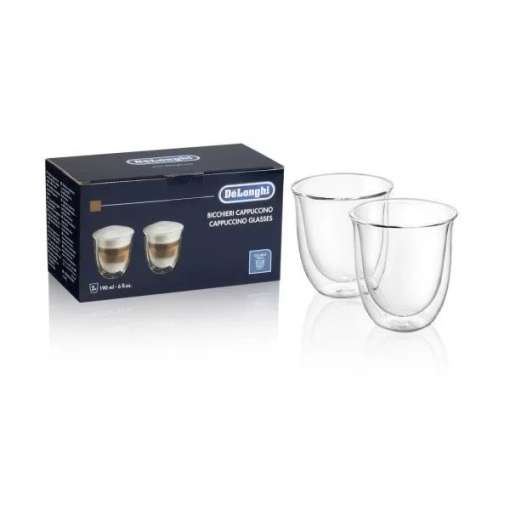 Set 2 pahare capuccino, DeLonghi, 190 ml, 5513284161