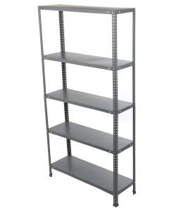 Raft metalic depozitare, Bricol 30, 180 x 90 x 30 cm, gri, 70 kg/polita