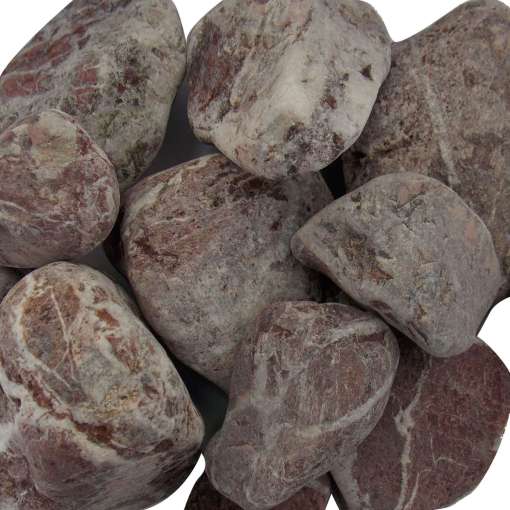 Marmura decorativa naturala rotunjita, interior / exterior, bordo, 30-60 mm, 20 kg