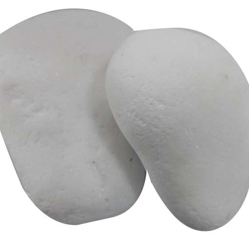 Marmura decorativa naturala rotunjita interior / exterior, alba, 9 - 15 cm, 20 kg