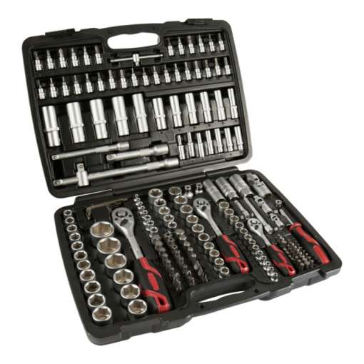 Set chei tubulare 1/4" Stier, 179 piese