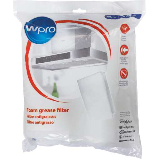 Filtru universal de spuma pentru hota, Wpro, 470 x 970 mm, C00385630, 484000008523