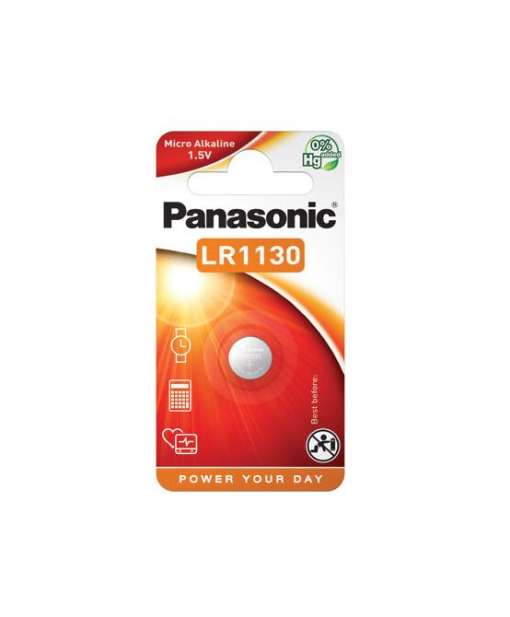 Baterie buton alcalina LR1130 Panasonic, LR1130L/1BP