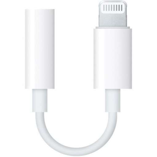 Adaptor audio APPLE MMX62ZM/A, Jack 3.5mm - Lightning, alb